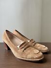 Vintage Salvatore Ferragamo Boutique Suede Heeled Loafers 4.5 B