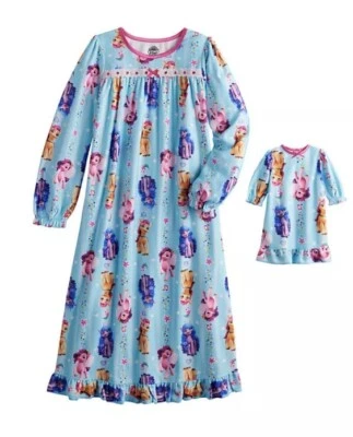 My Little Pony Blue Print Character Nightgown with Doll Gown, Size 4 - Image 1 of 2