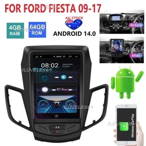 For Ford Fiesta 2009-2016 9.7" Android Car Stereo Radio GPS CarPlay RDS WIFI 64G - Picture 1 of 15