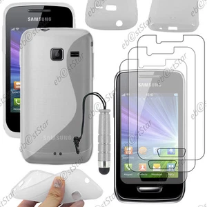Coque Silicone Transparent pour Samsung WAVE Y S5380 + Mini Stylet + 3 Films - Photo 1 sur 1