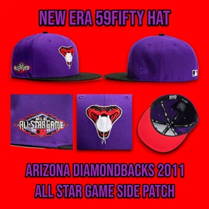 New Era Arizona Diamondbacks 59FIFTY Fitted Snakehead Hat 2011 ASG Patch 7 1/4 - Picture 1 of 9