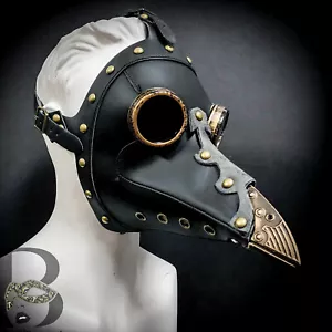 Erwachsene Halloween Pest Arzt Masken Steampunk Maske schwarz Maskerade Maske Cosplay - Bild 1 von 4