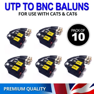 CCTV Video Balun BNC to CAT5 UTP for HD Cameras AHD HD TVI CVI 1080P 4MP 5MP 10X - Bild 1 von 9