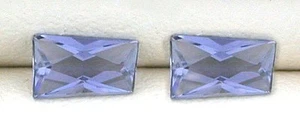 Two 5mm x 2.5mm Custom Cut Rectangle Baguette Iolite Gemstone EBS4316 - Picture 1 of 1