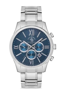 Santa Barbara Polo Legend Men Blue/Silver Watch - Picture 1 of 3