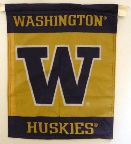 University of Washington Huskies Double Sided Flag Banner 14" X 17" Cover