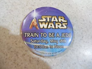 Star Wars Train to be a Jedi 2002 Lucas films Promo Pinback button 3.5" Badge - Picture 1 of 4