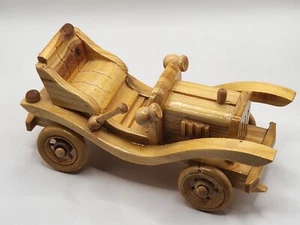 Wooden Classic Car Desk Display Model Wood 5-1/2" Long Vintage Automobile  - Picture 1 of 5