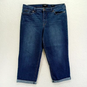Nine West Jeans Christie Capri Womens 16 (35) Blue Stretch Denim Cotton Blend - Picture 1 of 10