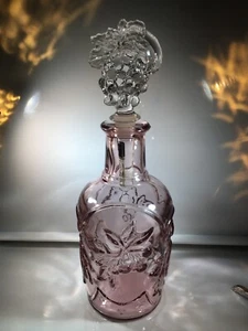 Mikasa Crystal Stopper Libbey Canada Barware Fruit Wine Decanter Bottle Purple - Picture 1 of 24