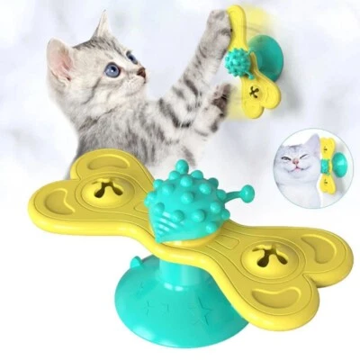 Windmill Pet Cat Toy Turntable Funny Cats Toy Reduce Anxiety Funny Pet Toys - Image 1 of 4
