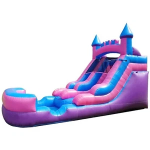 Pogo Inflatable Bouncer Water Slide For Kids Pool Slide Inflatable Jumper Pink - Picture 1 of 9