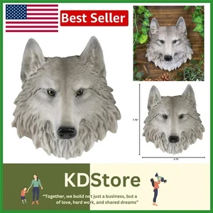 Stunning Mini 8.5” Wolf Plaque - Unique Wall Art for Nature Lovers - Picture 1 of 12