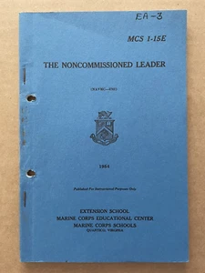 Vintage 1954 NONCOMMISSIONED LEADER NCO Book Marine Corps - Picture 1 of 9