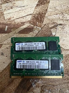 Samsung Ram 256mb x 2(512) 1Rx16 PC2-3200S-333-10-C1 Used Pulled From Working - Picture 1 of 2