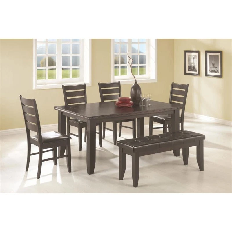 Coaster Dalila Casual Cappuccino 6 Piece Dining Set 102721-S6