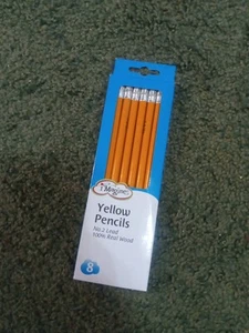 Imagine Yellow Pencils No2 Pack Of 8 Unopened Perfect Condition NIP - Picture 1 of 4