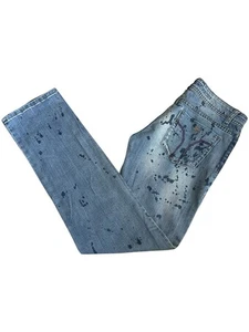 Pantalones de mezclilla Y2K Miss Sixty Marla tiro bajo lavado claro salpicaduras para mujer talla 28x32 - Imagen 1 de 6