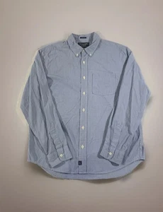 Camisa De Colección Abercrombie & Fitch Hombres Abotonada Mediana Azul Pata de Gallo Músculo Años 90 - Imagen 1 de 7
