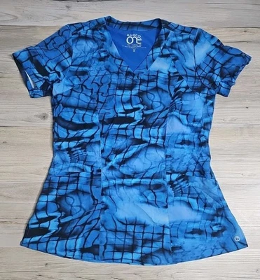 Blusa Médica Barco One S Estampado Azul Royal Reflections Elastizada en 4 Vías Enfermera Foto 1 de 4