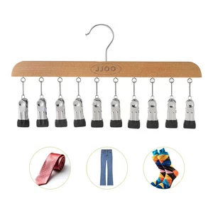 Organizador de Leggings para Colgar Armario, Perchas para Pantalones con Clips Soporta Hasta 10 Le - Imagen 1 de 2