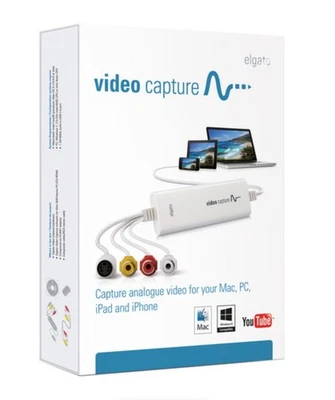 Elgato Video Capture Analog Video Capture Device VCR Mac PC iPad iPhone - Image 1 of 3
