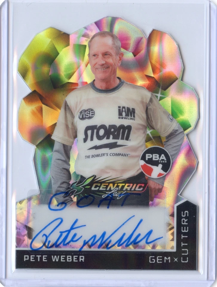 Hoja Ecléctica PBA 2025 - Pete Weber - Cortadores de gemas inscripción "GOAT" 4/10 Foto 1 de 1