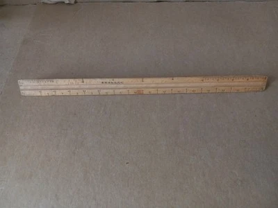 Vintage E.B.B. & S. NY Wooden Triangle 12" Engineering/Drafting Ruler - Image 1 of 4