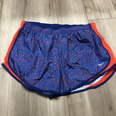 Pantalones cortos para correr Nike Tempo Dry Core 3"" para mujer rojos/azules/estrellas talla XXL/1X Foto 1 de 3