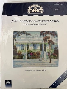 John Bradley's Australian Scenes Cross Stitch Kit NIP Catton Terraces Houses - Picture 1 of 2