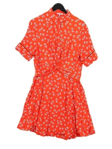Ganni Women's Midi Dress UK 12 Orange 100% Viscose A-Line - Picture 1 of 6