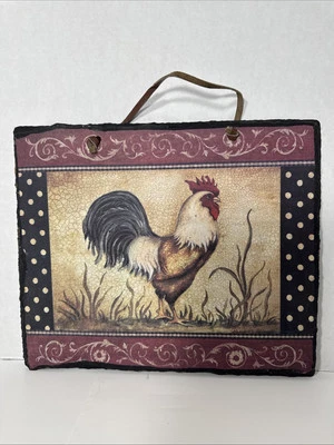 Slale Wall Plaque with Rooster - 12 X 10 Inch (Very Heavy) - Image 1 of 4