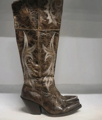 Dan Post Jilted Western Boot Chestnut Womens Size 7.5M - Image 1 of 4