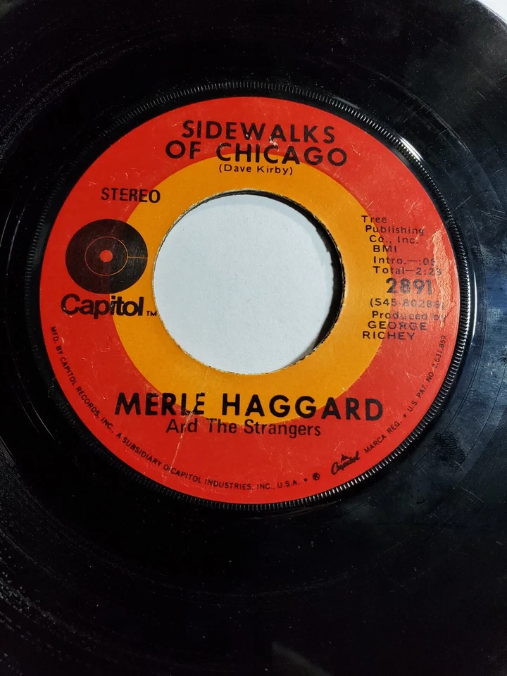 Merle Haggard - I Can't Be Myself / Sidewalks Of Chicago 45rpm 1970 VG F109 - Image 1 of 1