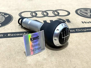 Audi TT MK1 8N Coupe Roadster Soul Black Leather Gear Knob 6 Speed Genuine New - Picture 1 of 8