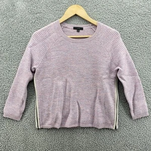 J.CREW Womens XS 100% Merino Wool Side Zip Knit Pink Long Sleeve Sweater - Picture 1 of 8