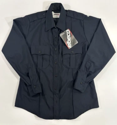 CAMISA L/S MUJER DISTINCIÓN ELBECO NUEVA CON ETIQUETAS TALLA 36 9340LCN PARCHE AZUL MARINO ELIMINADO Foto 1 de 4
