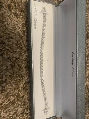 Sterling Silver 1/2 CT Diamond Bracelet - Imagem 1 de 3