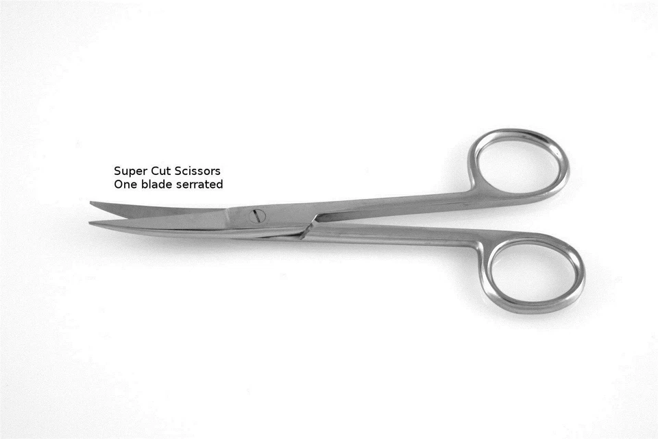 4 Super Cut OPERATING SCISSORS 6.5" Curved Blades Surgical Dental Instruments - Image 1 of 1
