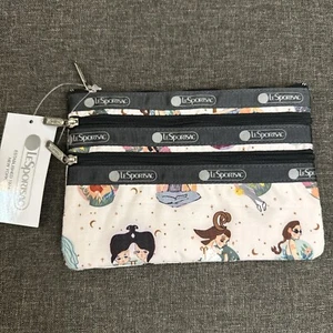 LeSportsac 3 zip cosmetic bag “Astro Girls” HTF - Picture 1 of 4