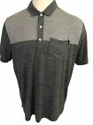 Puma Xl Gray Stripe Shirt Men S/S Polo Short Sleeve S/S W/ Pocket 6% Elastane