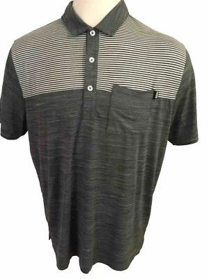 Camisa Puma XL Gris Rayas Hombres S/S Polo Manga Corta S/S con Bolsillo 6% Elastano Foto 1 de 4