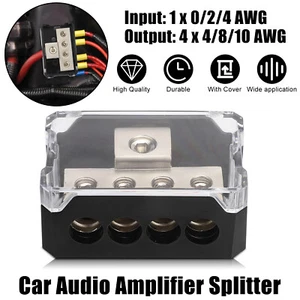 1 x 0/2/4 Gauge input to 4 x 4/8/10 Gauge Output Power Ground Distribution Block - Picture 1 of 9