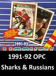 1991-92 OPC O-Pee-Chee Sharks and Russians Inserts Hockey Cards Pick From List
