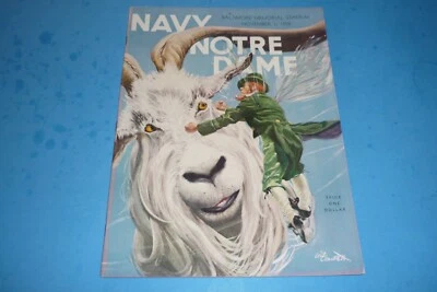 NOTRE DAME IRISH VS NAVY MIDSHIPMEN COLLEGE FOOTBALL GAME DAY PROGRAM - 11/1/58 - Image 1 of 4