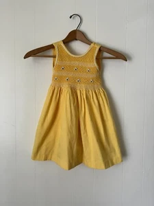 Smocked Yellow Girls Dress, Size 4T, Spring And Summer Dress, 90’s, Y2k - Picture 1 of 4