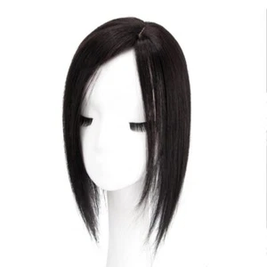 Seamless Natural Wiglet Clip in Large Topper 100% Real Human Hairpiece For Women - Picture 1 of 12