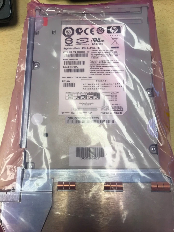 80000440-103 EB658B#800 Overland LTO4 1760 SCSI NEO Loader Drive With Tray - Image 1 of 2