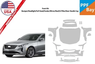 For Cadillac CT4 Luxury/Premium 20-25 Front End Paint Protection Film PreCut PPF - Image 1 of 4