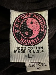 Medium Fit NOS Town & Country Surf Single Stitch Vintage Black Shirt Printable L - Picture 1 of 10